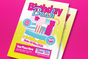 Yellow Pink Birthday Bash Flyer Set, a Flyer Template by graphicook (Thumbnail 4 of 6)