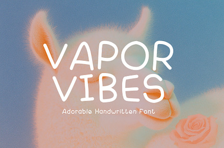 Vapor Vibes - Cute Kawaii Font, a Sans Serif Font by HipFonts