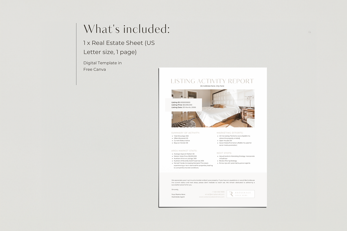 Real Estate Listing Activity Report, a Design Template by EstateElements (Photo 2 of 7)
