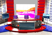 TV News Studio 004, a Furniture 3D Model by akerStudio (Thumbnail 3 of 5)