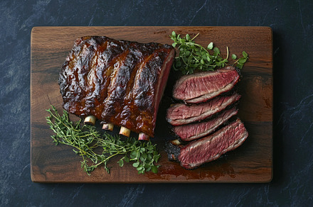 Herb-smoked barbecue ribs, a Photo by Beautiful things