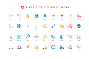 Electricity renewable icons, an Object Illustration by Lemberg Vector