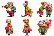 Quirky Old Folks Clip Art, an Illustration by Daily.Designs (Thumbnail 4 of 5)