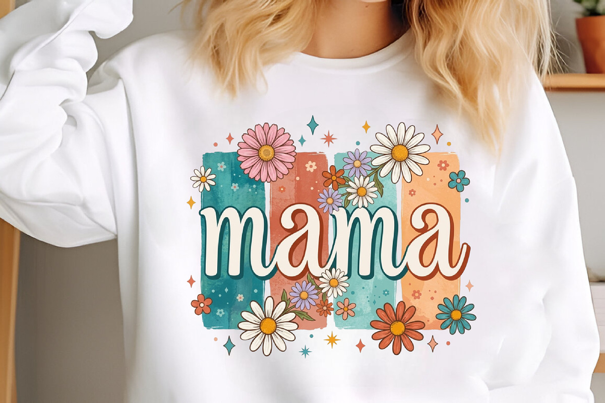 Boho Floral Mama Mother's Day PNG, an Illustration by designcity5 (Photo 3 of 4)