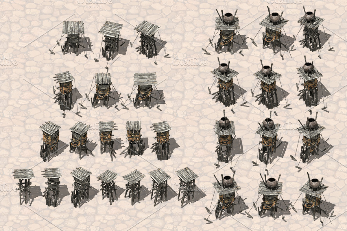 Isometric Ancient City Pack, an Object Graphic by Beatheart Creative Studio (Photo 22 of 77)