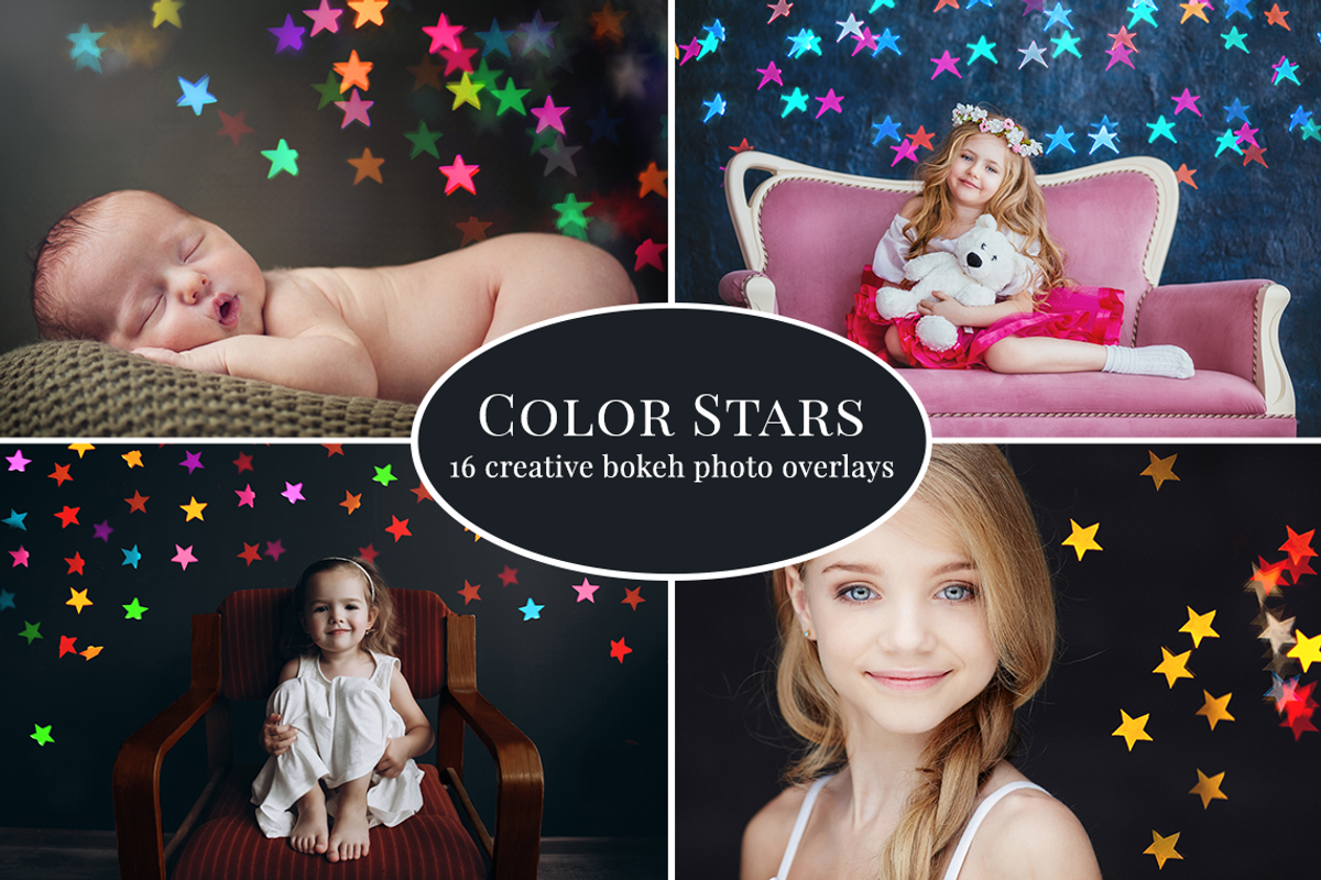 Color Stars Bokeh Photo Overlays, a Layer Style Add-On by BrownLeopard (Photo 1 of 8)