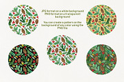 Watercolor Christmas pattern set, a Pattern Graphic by Dina Guiter (Thumbnail 3 of 7)