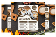 Coffee flyer menu, a Flyer Template by imadeDesign (Thumbnail 1 of 3)