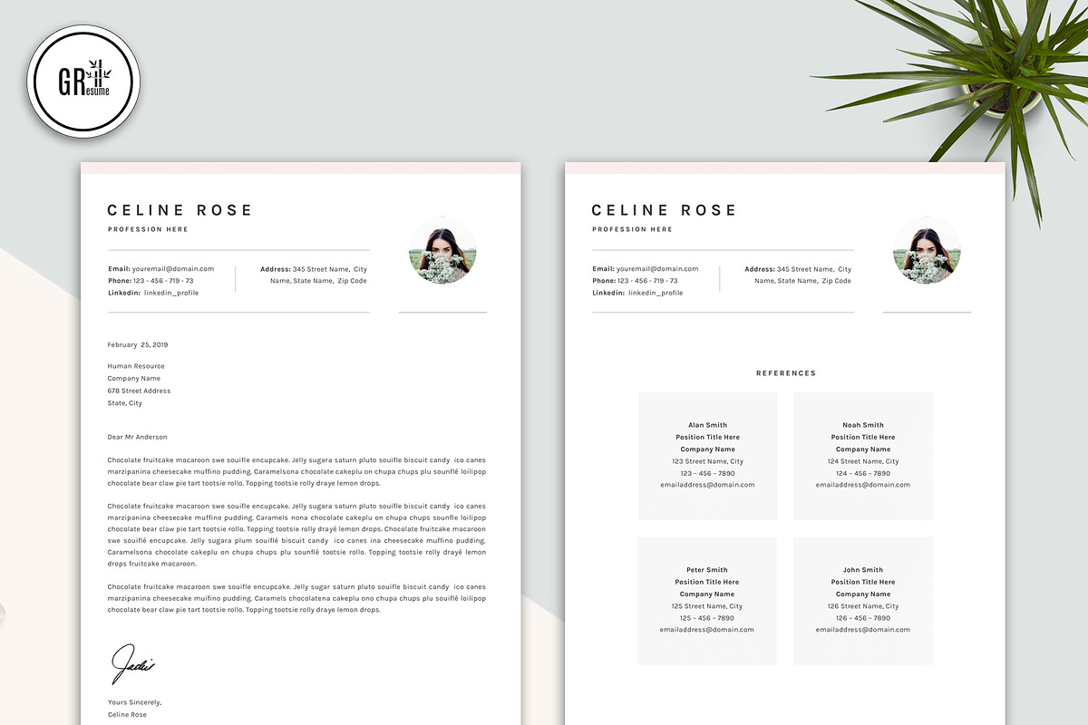 Resume CV Template for MS Word, a Resume Template by GResume (Photo 4 of 7)
