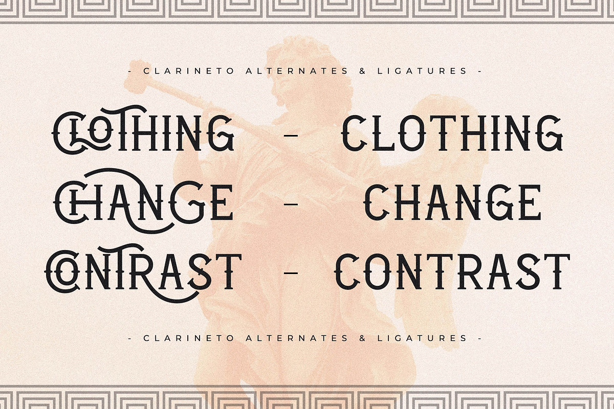 Clarineto A Display Typeface Font, a Serif Font by Storytype Studio (Photo 7 of 15)