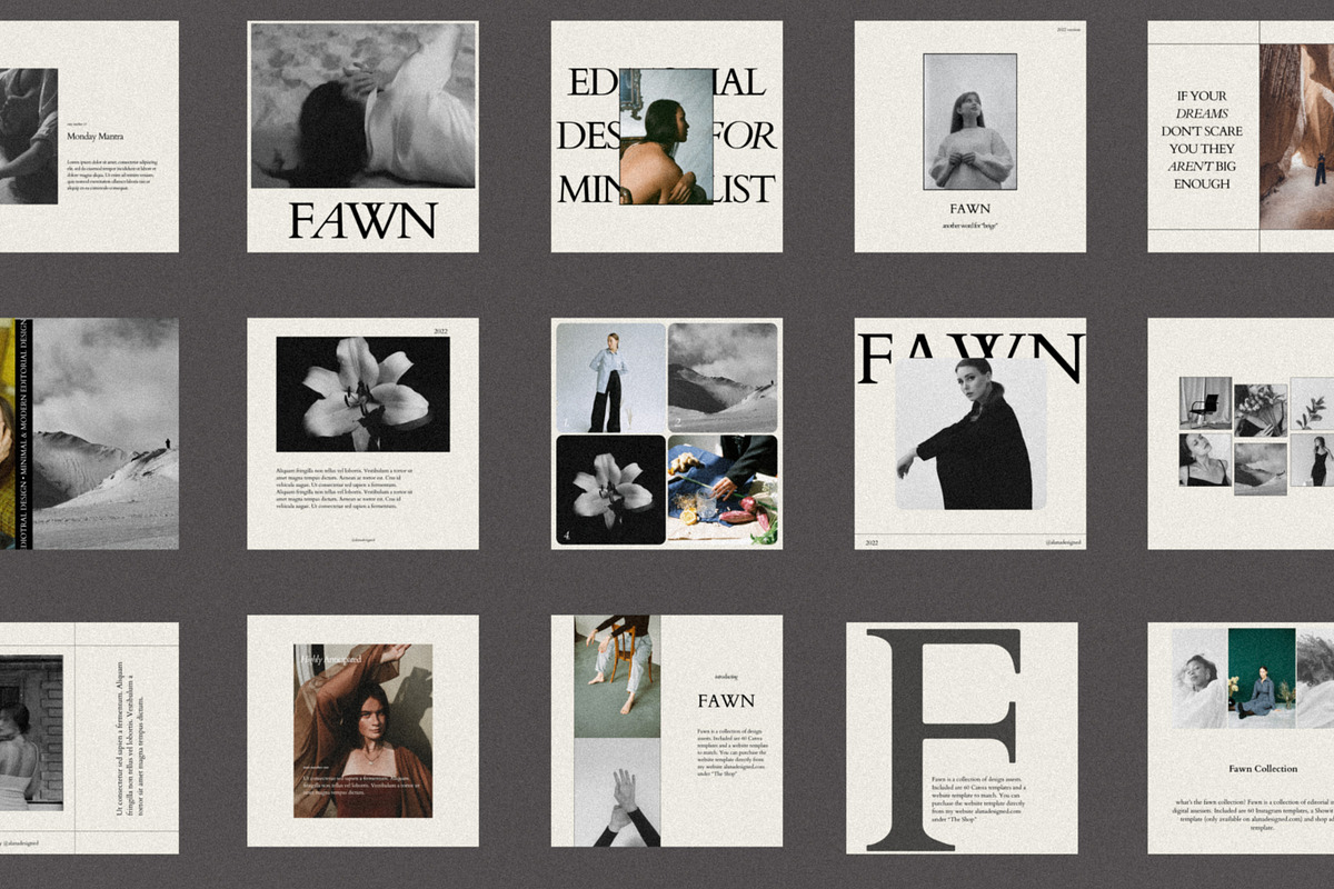 Fawn Collection | Canva IG Templates, a Social Media Template by Alana Designed (Photo 1 of 3)