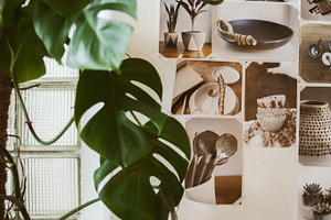 Ceramics in pottery workshop set featuring art, ceramic, and clay