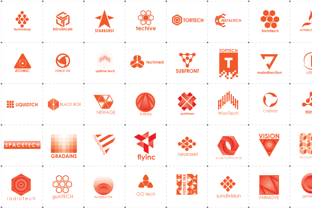 400 tech logos, a Branding & Logo Template by airunreal (Photo 7 of 11)