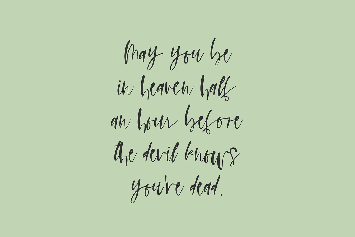 Slainte Script, a Handwritten Font by Beck McCormick (Photo 7 of 10)