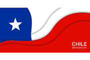Paper cut flag of Chile, a Texture Illustration by Vector Tradition (Thumbnail 3 of 3)