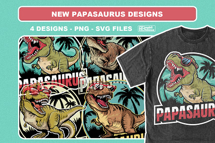 2024 t-rex papasaurus POD designs