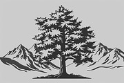 Majestic Mountain and Tree Vector Bu, a Graphic by Creativeshirt (Thumbnail 9 of 11)