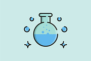 Glass laboratory flask, a Solid Icon by REIKYDEWANSASONGKO (Thumbnail 2 of 2)