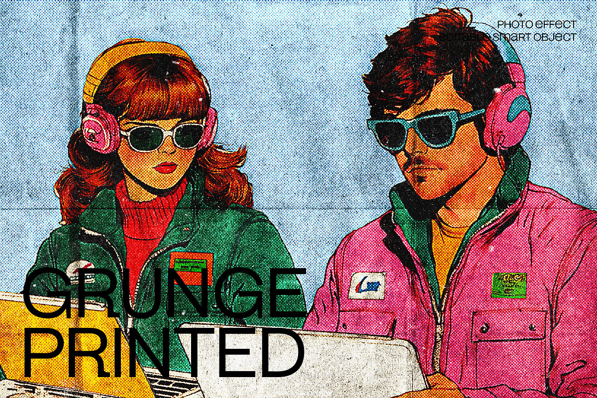 Grunge Printed Photo Effect, a Layer Style Add-On by dokudokunomi (Photo 1 of 5)