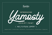 Yamosty - Script Monoline Font, a Script Font by twinstd (Thumbnail 1 of 7)