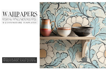 Wallpaper Mockups PSD and PNG, a Product Mockup by mock-ups