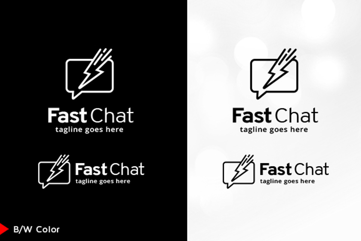 Fast Chat Logo Template, a Branding & Logo Template by gunaonedesign