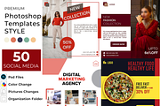 50 SOCIAL MEDIA TEMPLATES PHOTOSHOP, a Social Media Template by DigitAuras (Thumbnail 1 of 3)