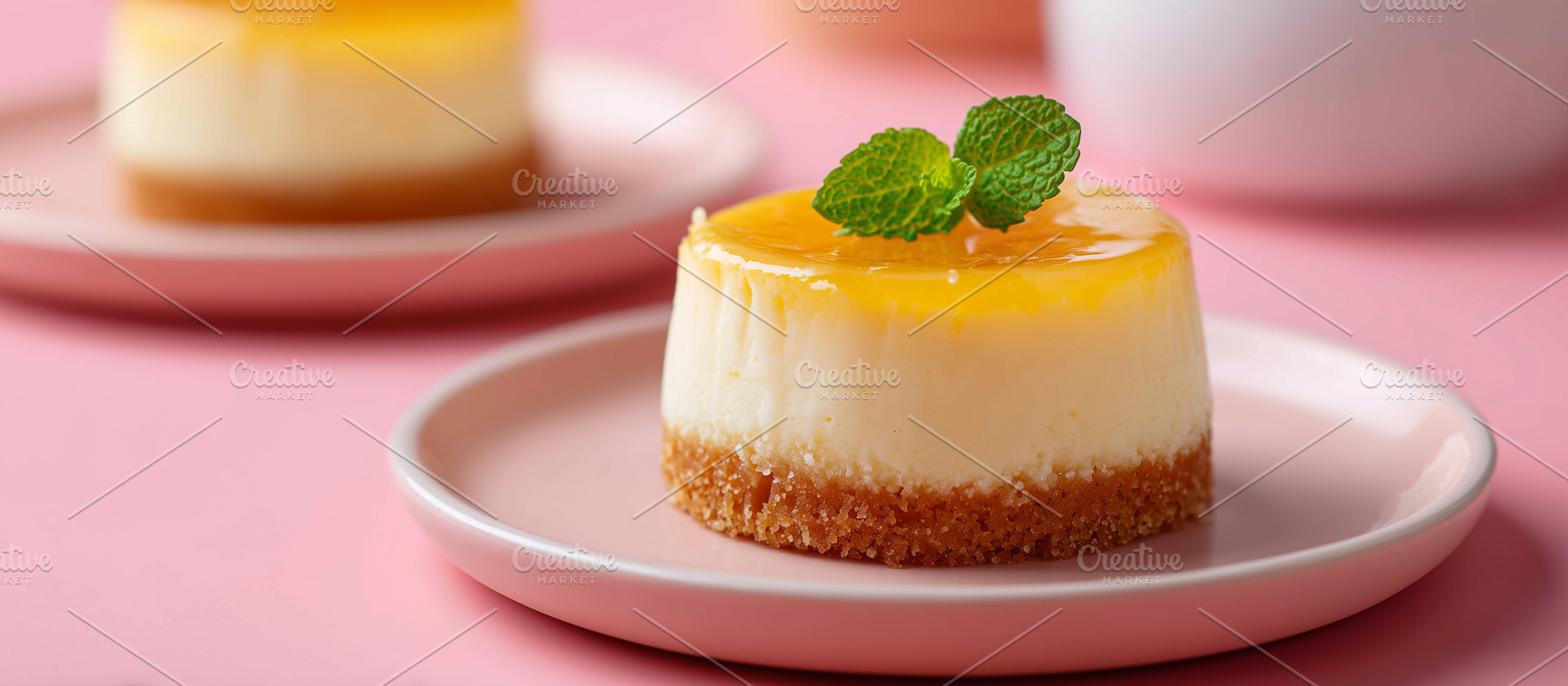 Delicious mini cheesecake topped, a Food & Drink Photo by MistyDay