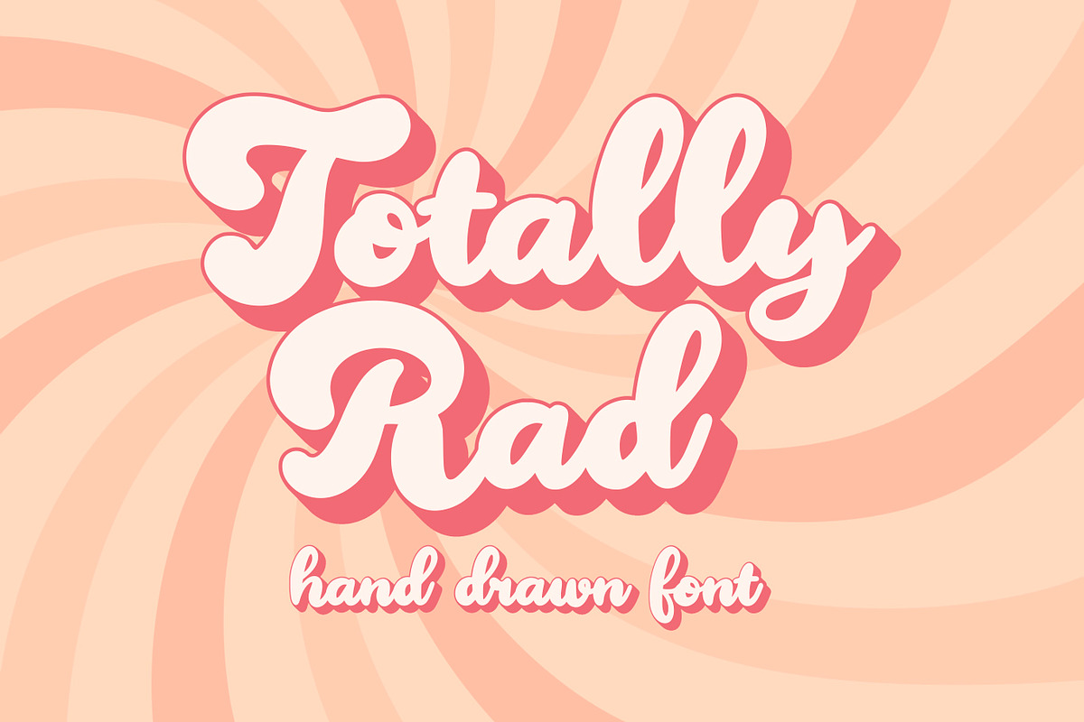 Totally Rad - Retro Font, a Sans Serif Font by The Creative Bix (Photo 1 of 5)