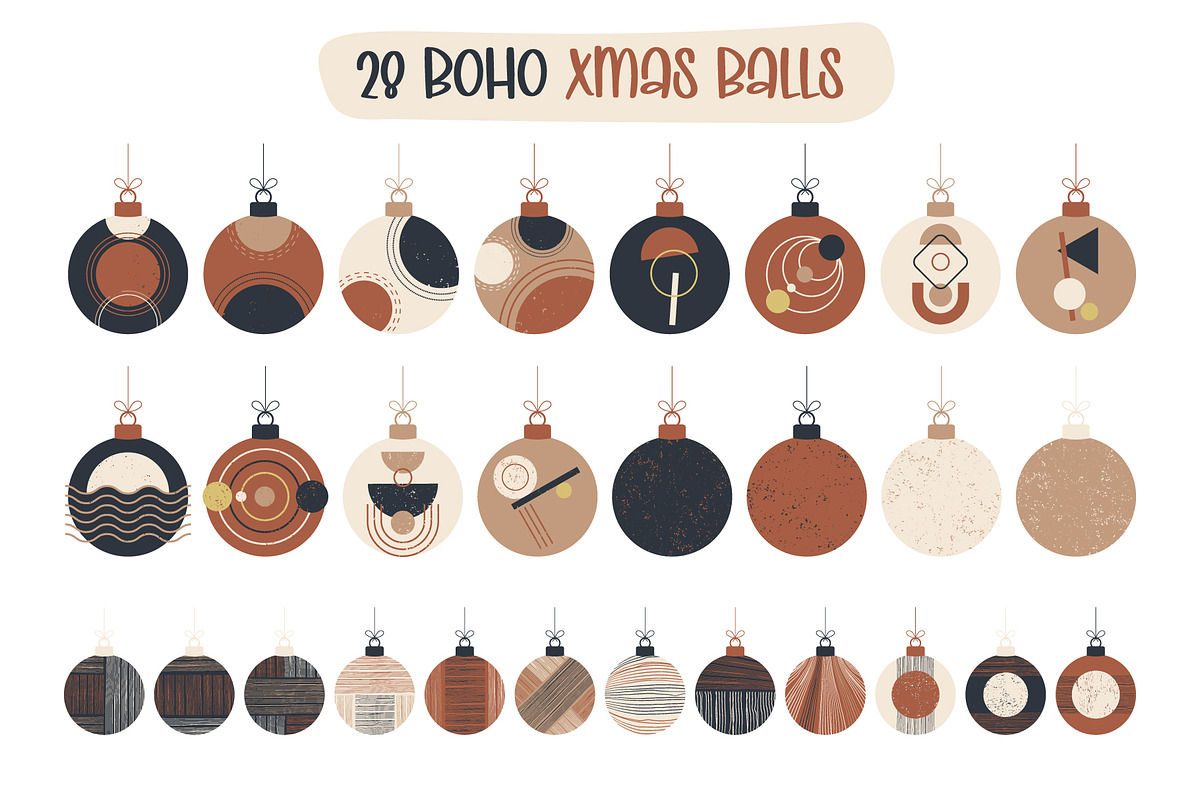 Boho Xmas Set, a Decorative Illustration by Lunarts Studio (Photo 2 of 7)