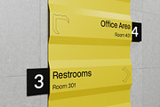 Wall Mounted Wayfinding Sign Mockup, an Advertising Mockup by herutage (Thumbnail 6 of 6)