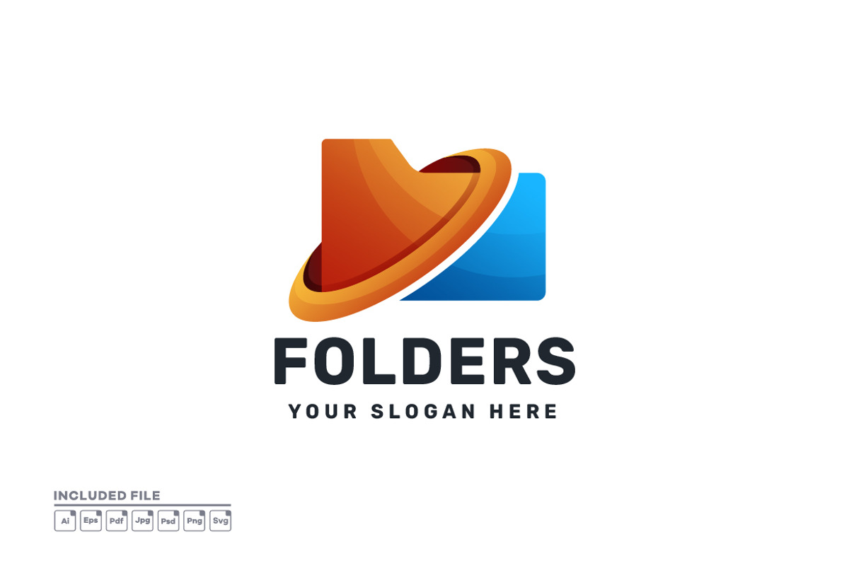 Folder Gradient Colorful Logo Vector, a Branding & Logo Template by yuanesei