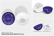 Round Ceramic Bowl Mockup, a Cups & Container Mockup by Unerispace (Thumbnail 1 of 5)