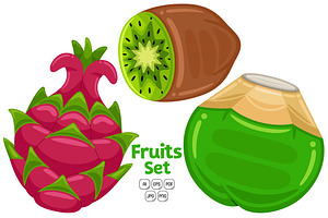 Fruits Set Vector #02, an Object Graphic by MEDZ