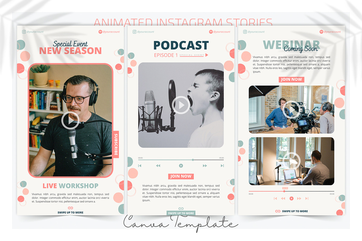Canva Animated Instagram Stories, a Social Media Template by UINVI Design