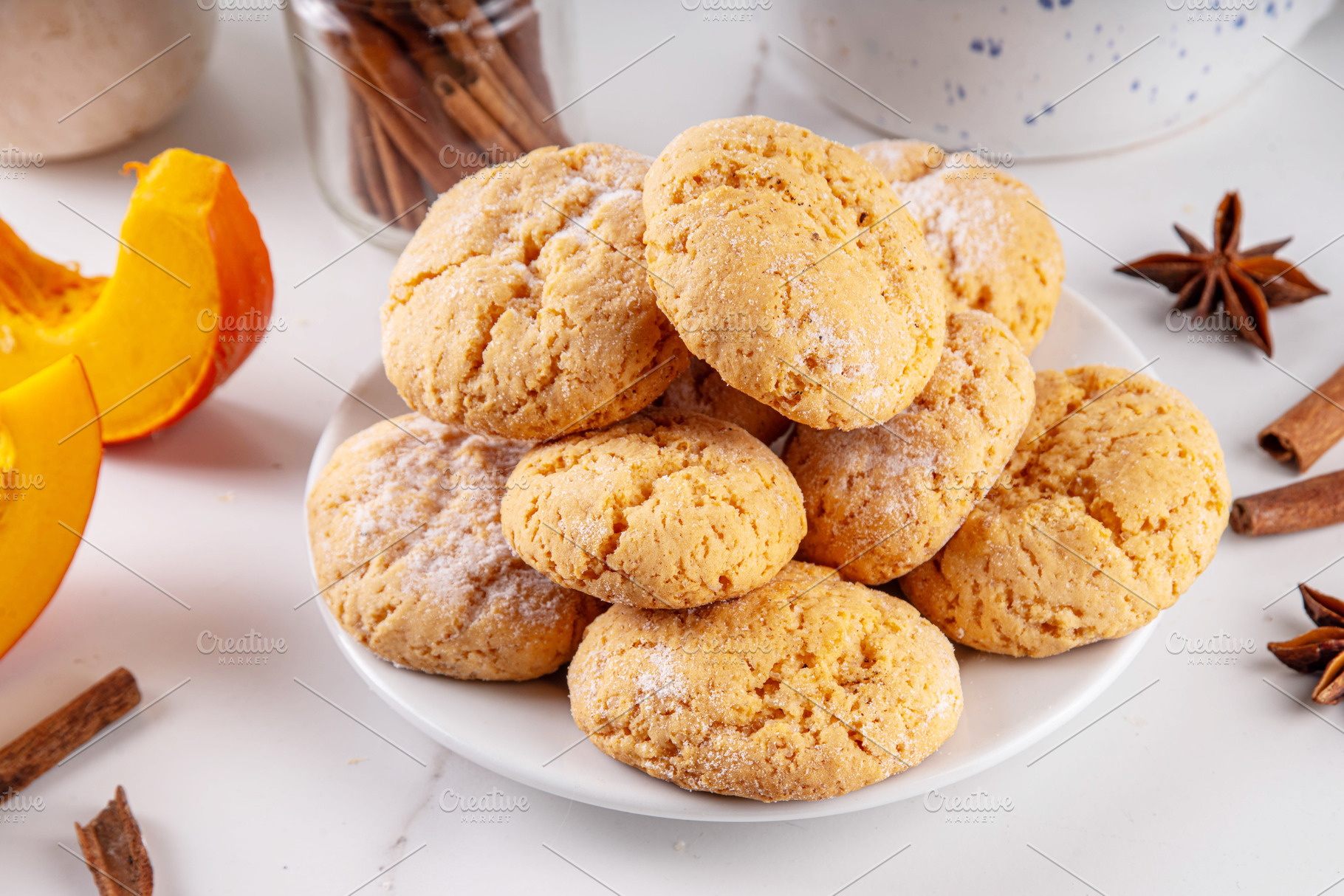 Tasty fresh baked pumpkin cookies, a Food & Drink Photo by Rimma