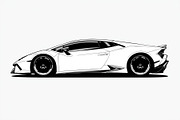 Fast Car Silhouette bundle, an Illustration by Designer_Momina (Thumbnail 7 of 9)