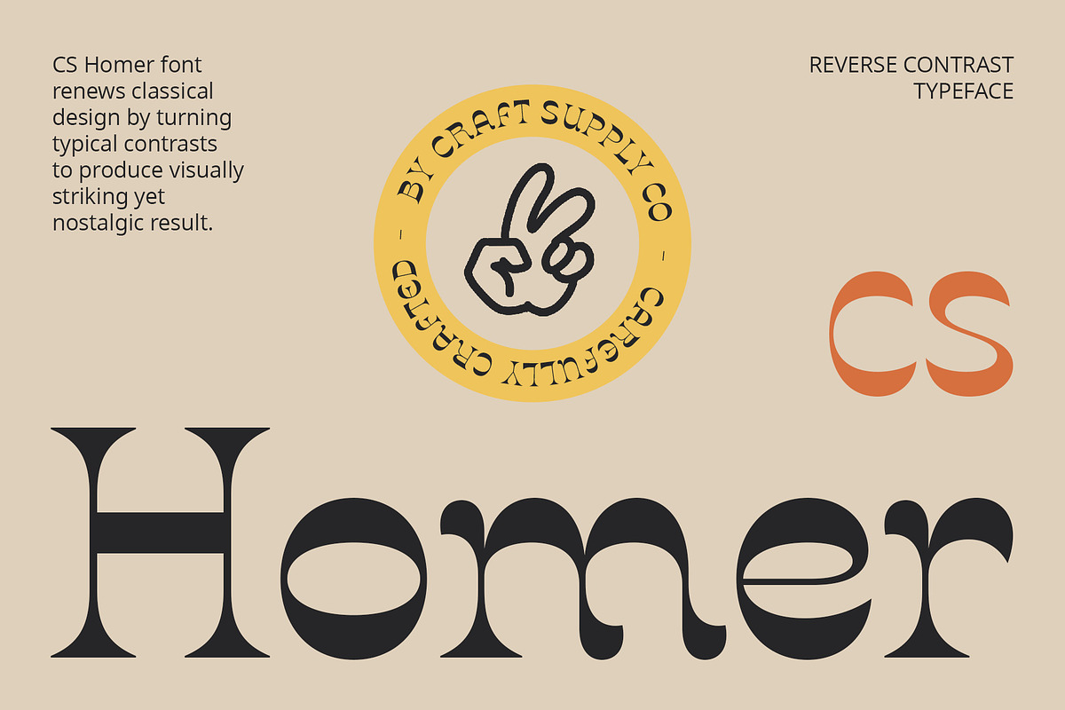 CS Homer - Reverse Contrast Font