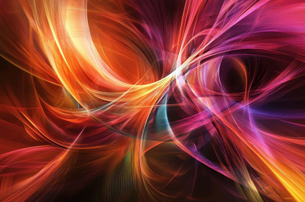 Vivid abstract design featuring swir, a Photo by Tanuart