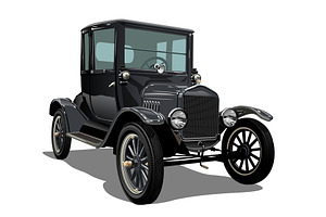 Vector vintage car