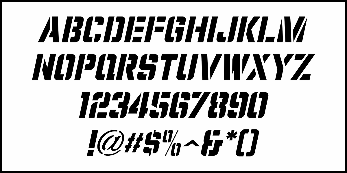 Utility Stencil JNL, a Font by Jeff Levine Fonts (Photo 5 of 5)