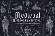 Medieval Weapons and Armour Vectors, an Object Graphic by Freezerondigital (Thumbnail 1 of 12)