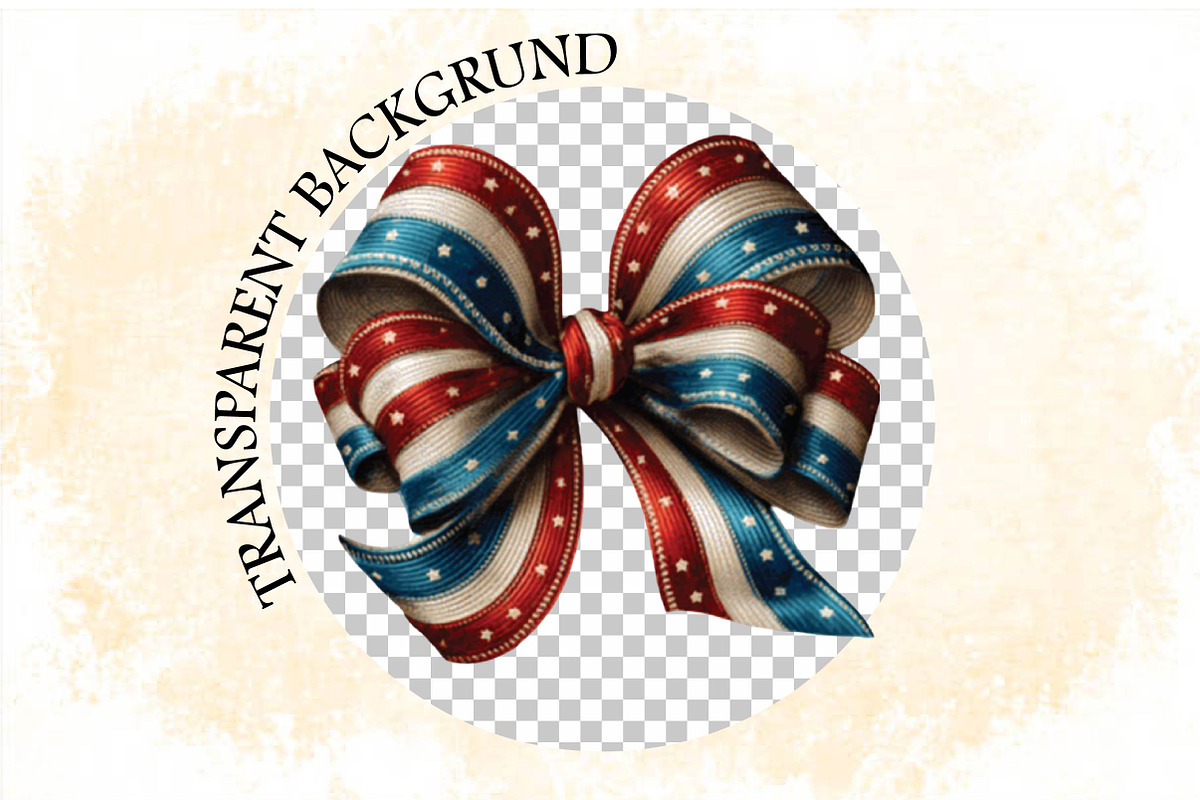 Patriotic USA Bow Clipart Bundle, an Illustration by SVGArt (Photo 9 of 9)
