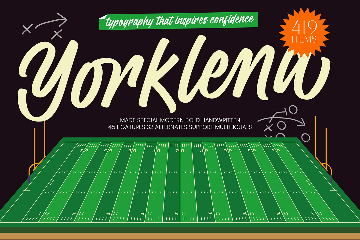 Yorklend Modern Bold Handwritten, a Script Font by Letterena Studios Script (Photo 1 of 10)