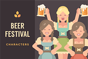 Beer festival characters, a Food Illustration by Ivan Dubovik (Thumbnail 1 of 7)