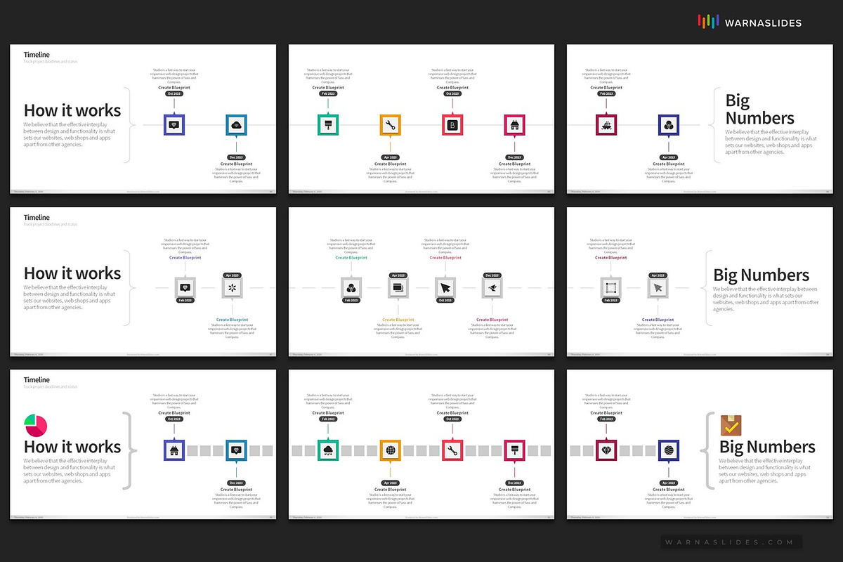 Timeline PowerPoint Templates, a Presentation Template by Warna Works (Photo 22 of 24)