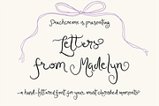 Letters from Madelyn - Script Font, a Handwritten Font by PeachCreme (Thumbnail 1 of 13)