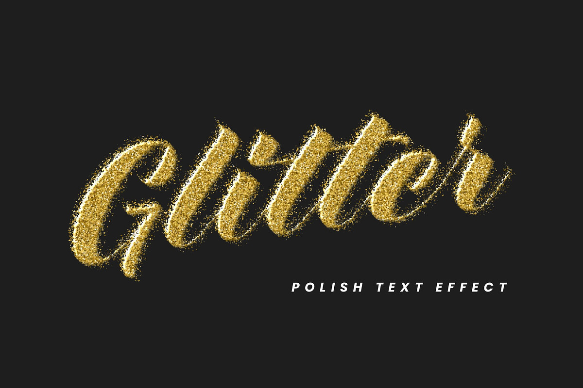 Glitter Polish Text Effect, a Layer Style Add-On by studiogstock (Photo 1 of 2)