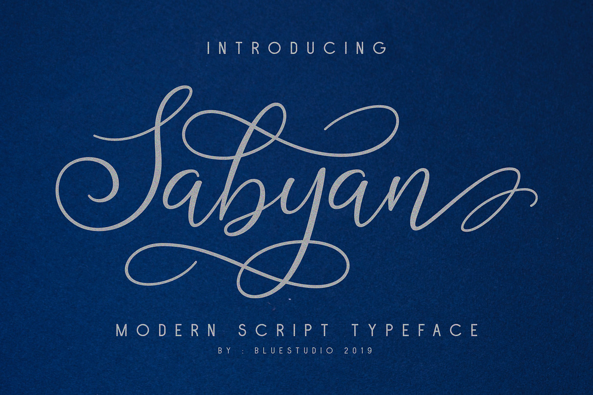 Sabyan // Modern Script Typeface preview 3