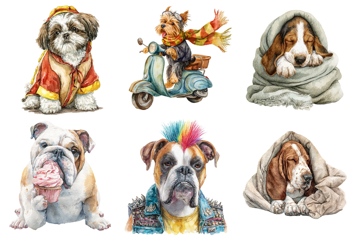 Quirky Funny Dogs Sublimation PNG, a Graphic by CitraGraphics (Photo 2 of 4)